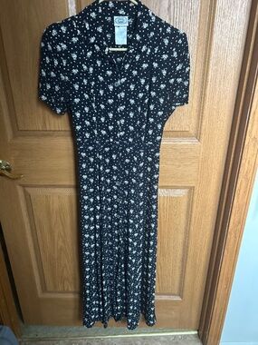 Laura Ashley navy blue floral dress